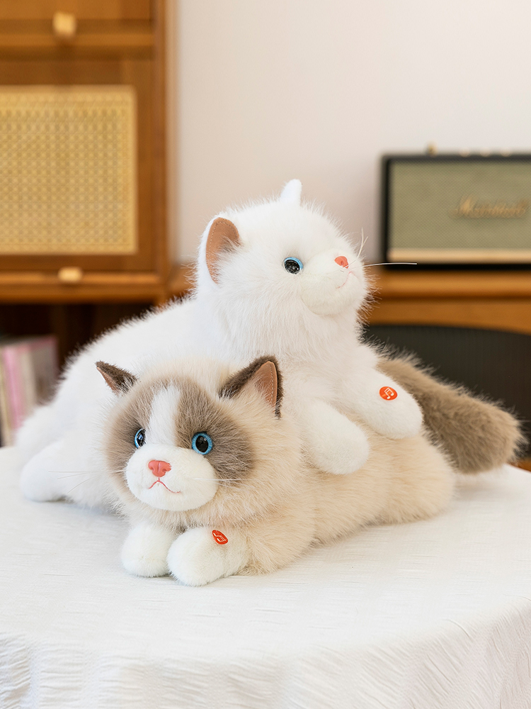 猫ぬいぐるみ ふわもふ雪猫ちゃん