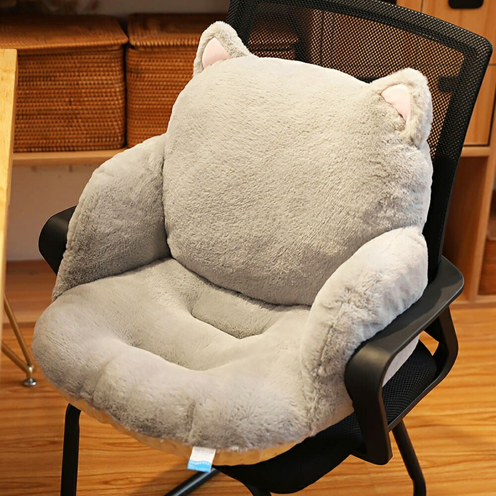 猫ぬいぐるみ グレー猫ちゃん座椅子クッション抱き枕ぬいぐるみ