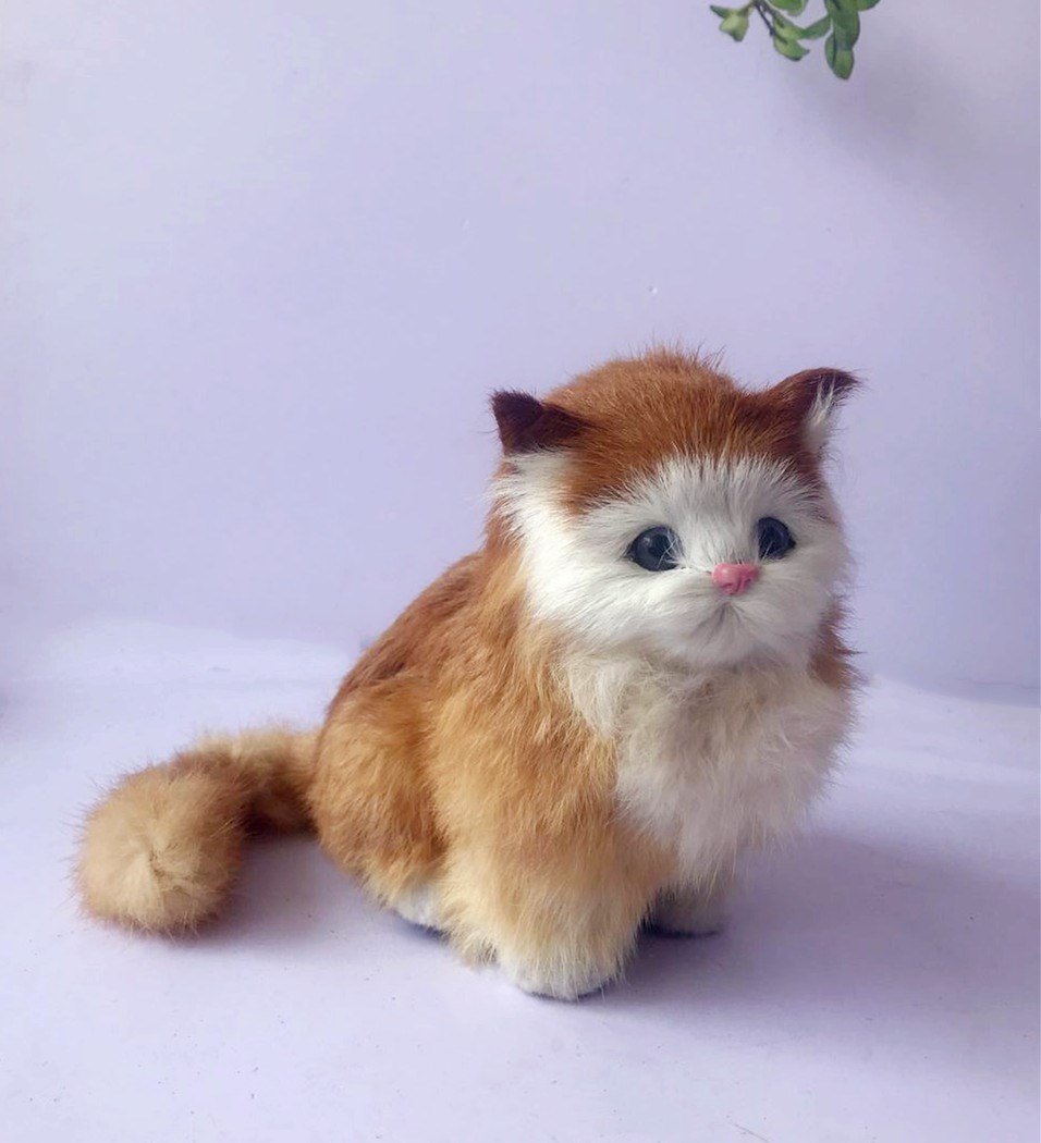 白猫ぬいぐるみ ふわふわ長毛ペルシャ風おすわり猫ぬいぐるみ