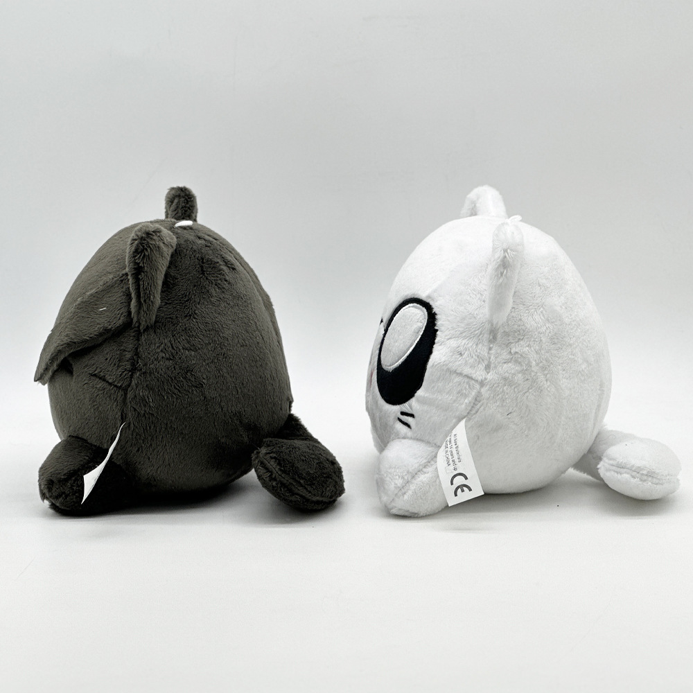 猫ぬいぐるみ まんまる笑顔の白猫ぬいぐるみ手のひらサイズ