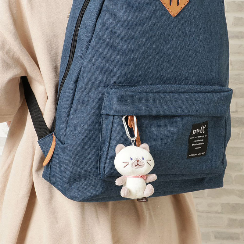 猫ぬいぐるみ ふわふわ三毛猫キーホルダーぬいぐるみ