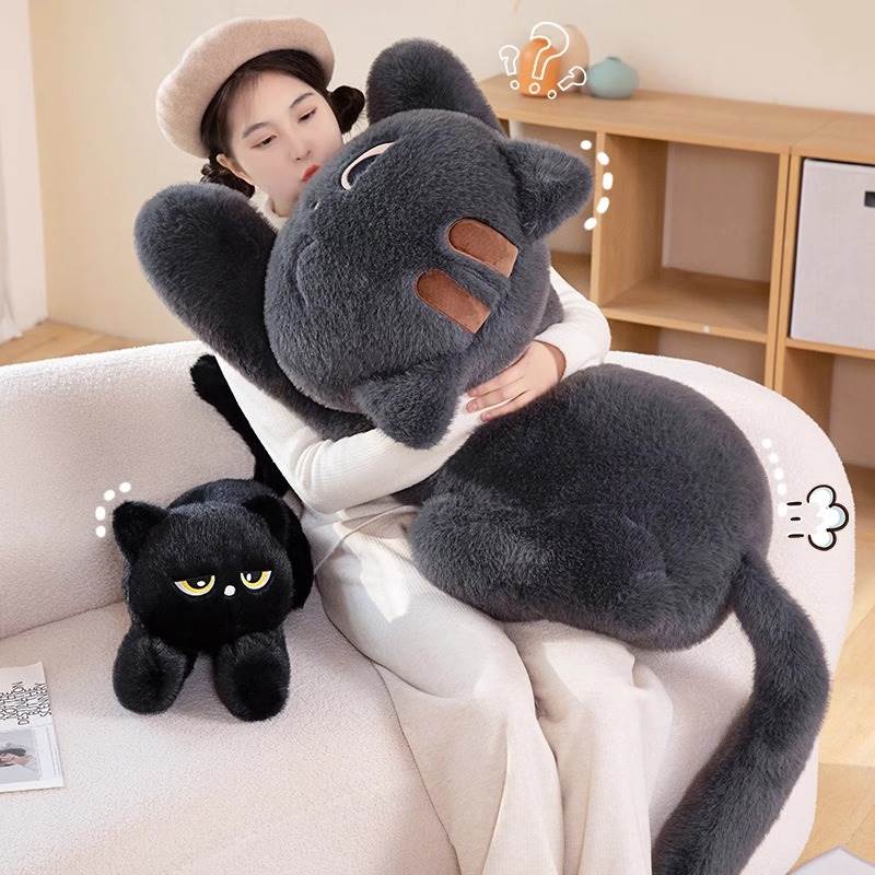 猫ぬいぐるみ まんまる不機嫌ねこ抱き枕