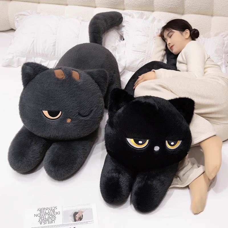 猫ぬいぐるみ まんまる不機嫌ねこ抱き枕