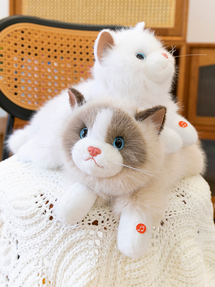 猫ぬいぐるみ ふわもふ雪猫ちゃん