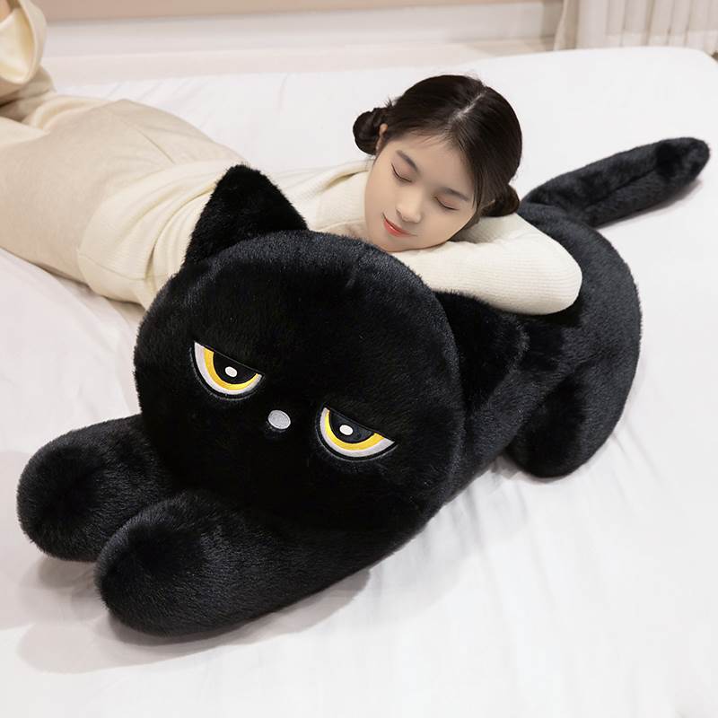 猫ぬいぐるみ まんまる不機嫌ねこ抱き枕