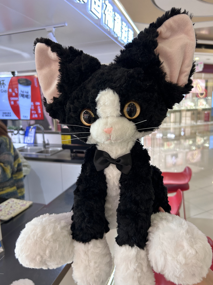 猫ぬいぐるみ 紳士の蝶ネクタイ子猫ぬいぐるみ
