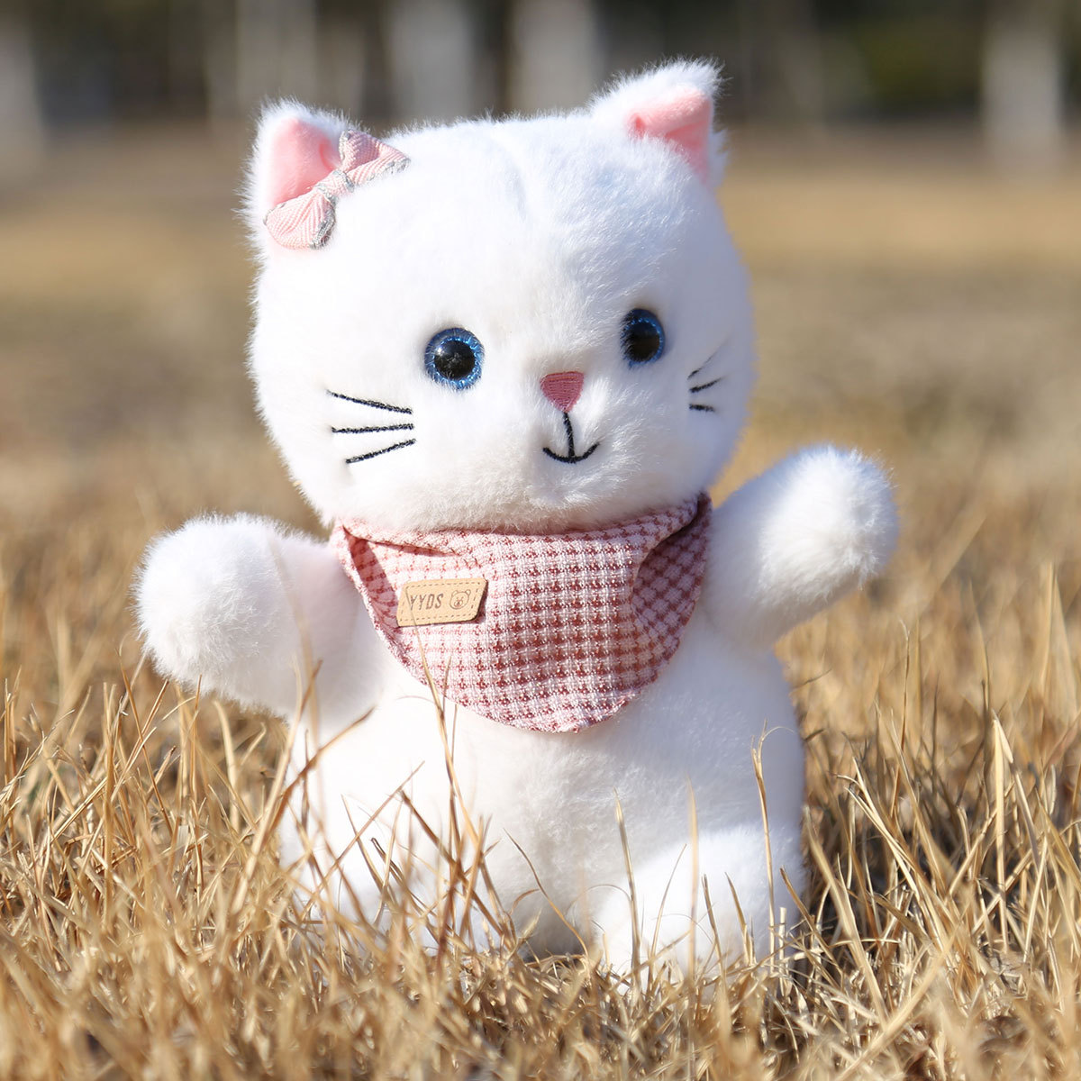 猫ぬいぐるみ 雪の妖精 ふわもふ子猫