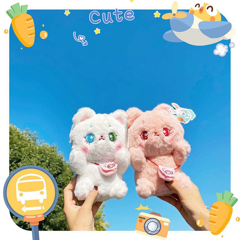 猫ぬいぐるみ ふわふわお座り子猫のかわいい癒しぬいぐるみ