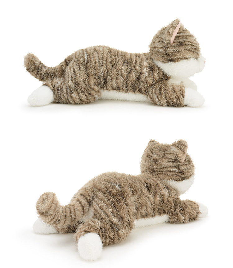 猫ぬいぐるみ 愛らしい瞳のおすわり子猫ぬいぐるみ