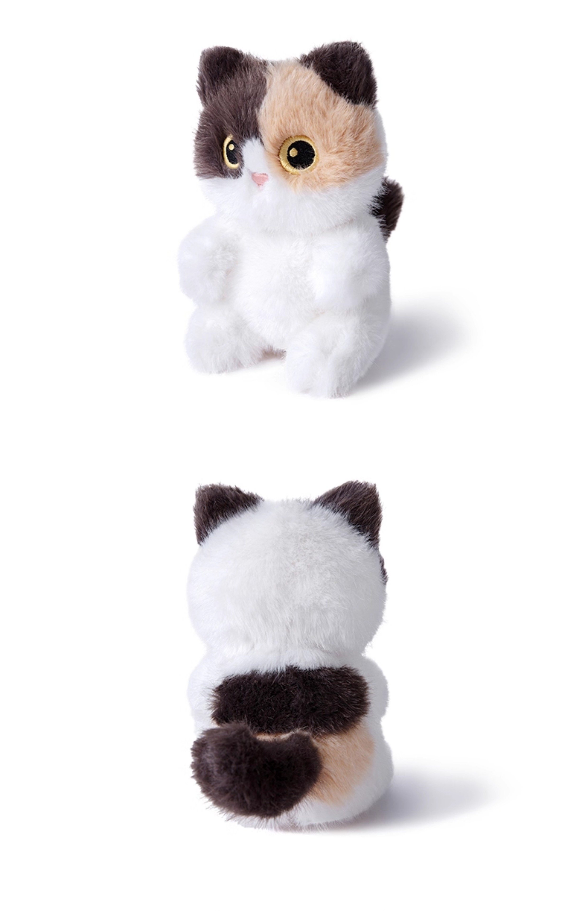 猫ぬいぐるみ もこもこ三毛猫のお座りぬいぐるみ