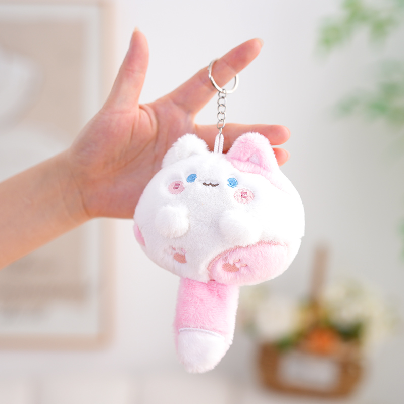 猫ぬいぐるみ ふわもち猫まるキーホルダー