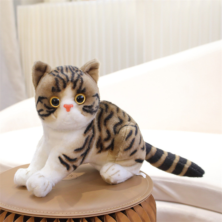 猫ぬいぐるみ グレー系かわいい猫抱き枕ぬいぐるみ子供癒し玩具