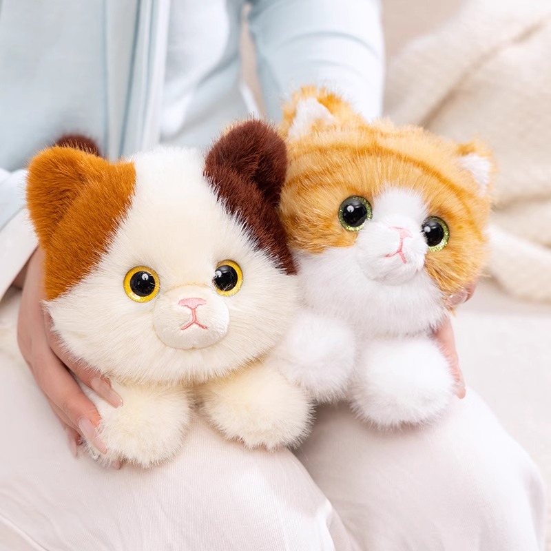 猫ぬいぐるみ みけねこのふわもち肩のせ