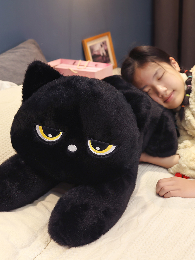 猫ぬいぐるみ まんまる目玉のふてぶてにゃん