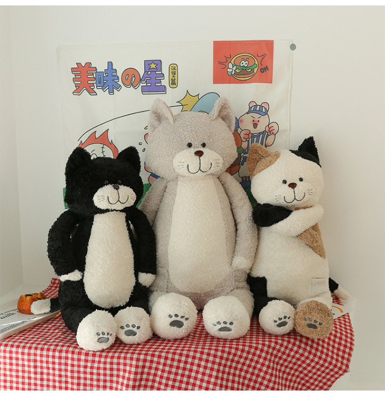 猫ぬいぐるみ ふわもこ三毛猫の抱きぬいぐるみ