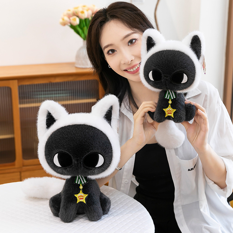 猫ぬいぐるみ まんまるお目目の勇者ねこ