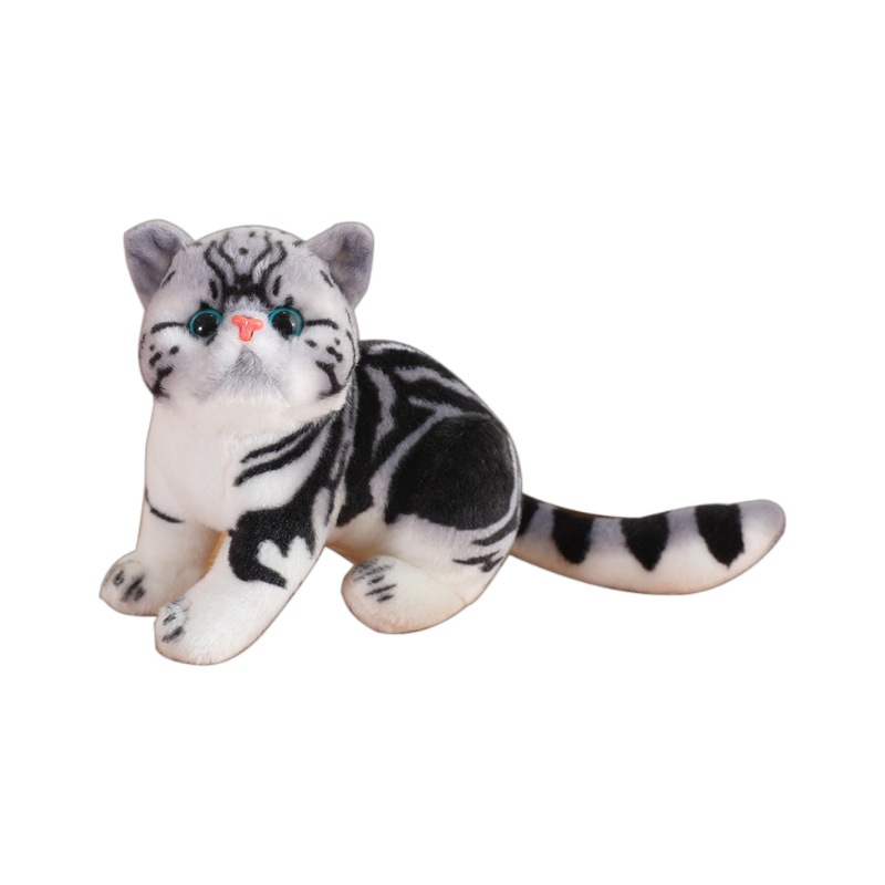 猫ぬいぐるみ 見つめる瞳が愛らしいリアル子猫の座りぬいぐるみ