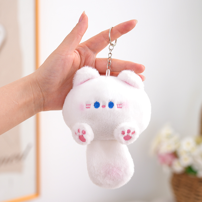 猫ぬいぐるみ ふわもち猫まるキーホルダー