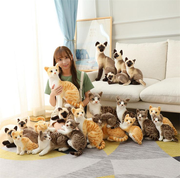 茶色トラ猫ぬいぐるみ 可愛い橘猫 誕生日プレゼント