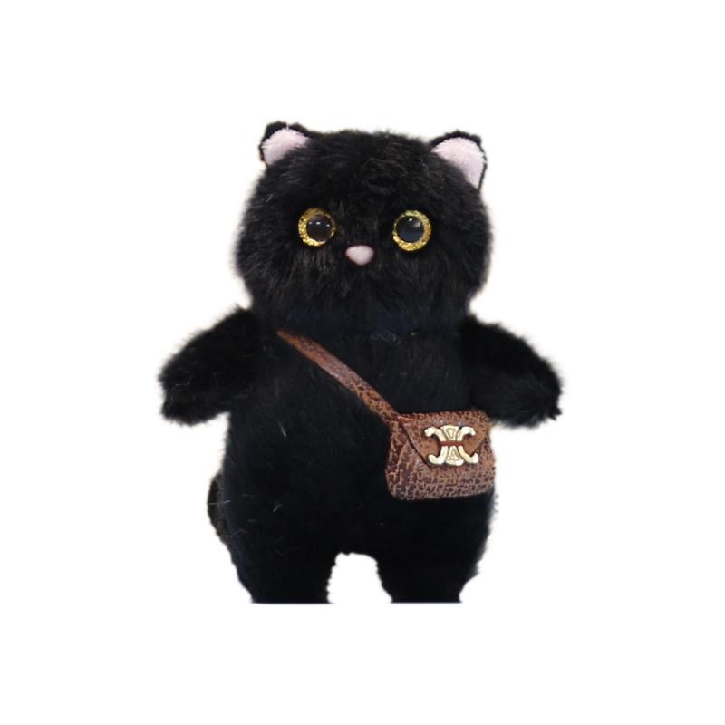 ふわふわ猫ぬいぐるみ ミニバッグ付きマスコット