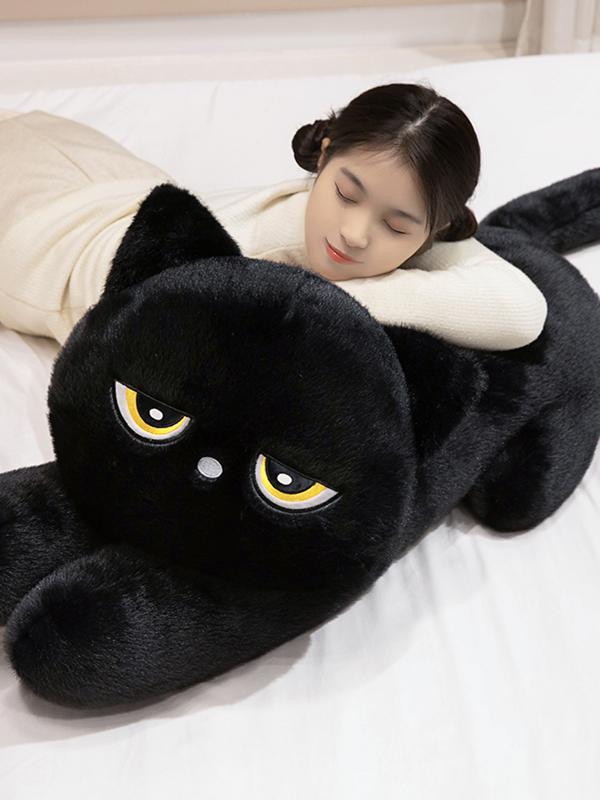 猫ぬいぐるみ つぶらな瞳の不機嫌ねこ