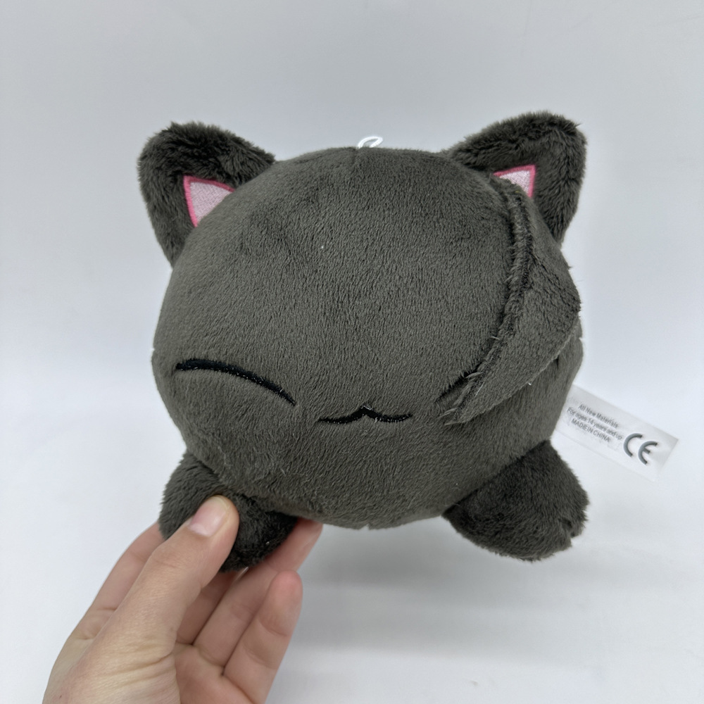 猫ぬいぐるみ まんまる笑顔の白猫ぬいぐるみ手のひらサイズ