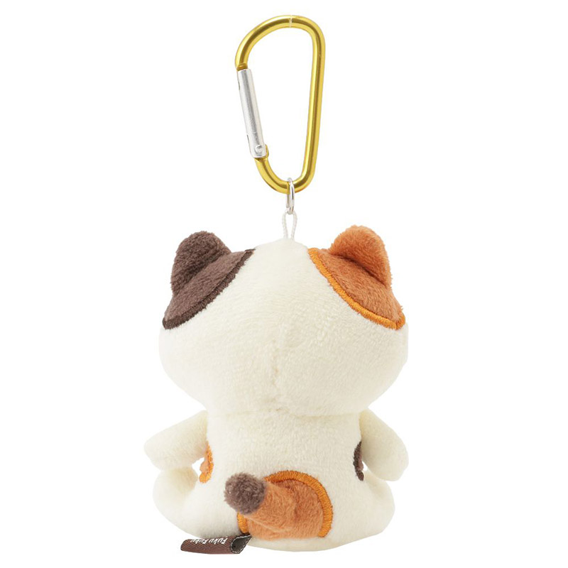 猫ぬいぐるみ ふわふわ三毛猫キーホルダーぬいぐるみ