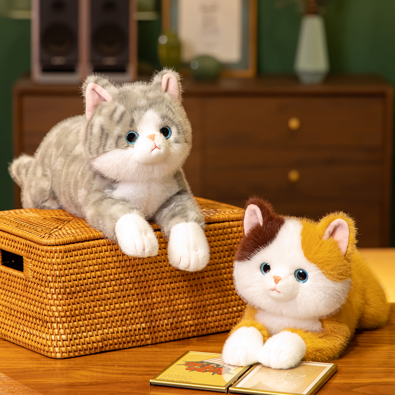 猫ぬいぐるみ おうち猫ちゃん 茶色三毛