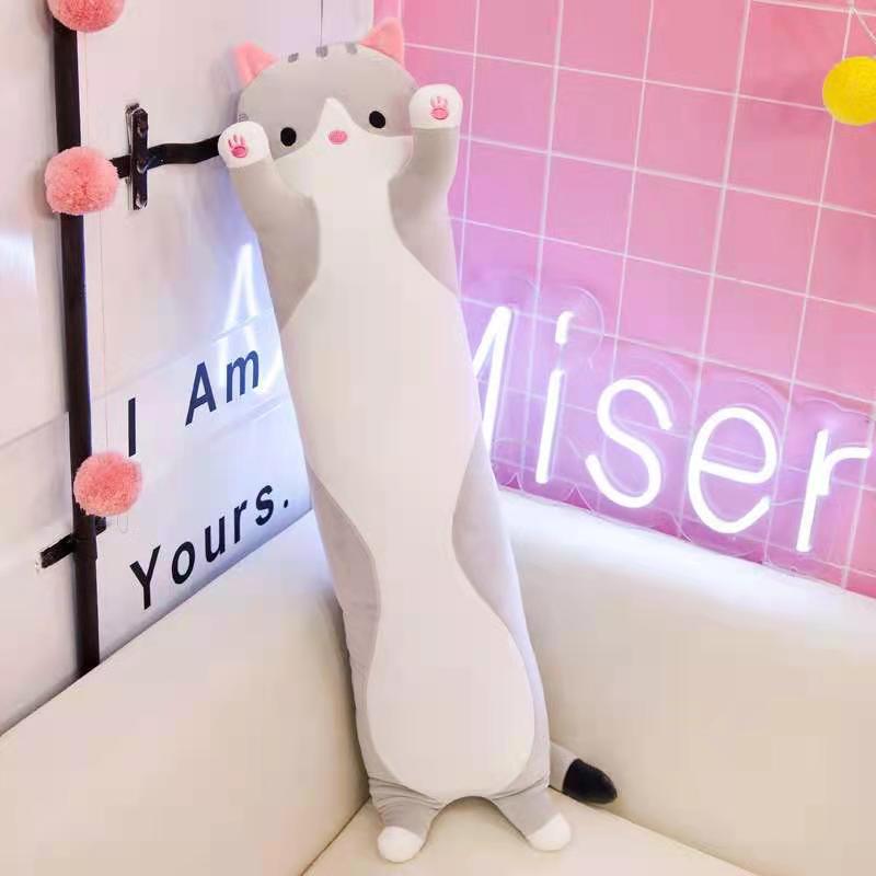 猫ぬいぐるみ ゆったり抱きつき猫クッション