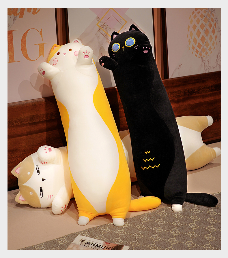 猫ぬいぐるみ おやすみ猫ちゃん添い寝クッション