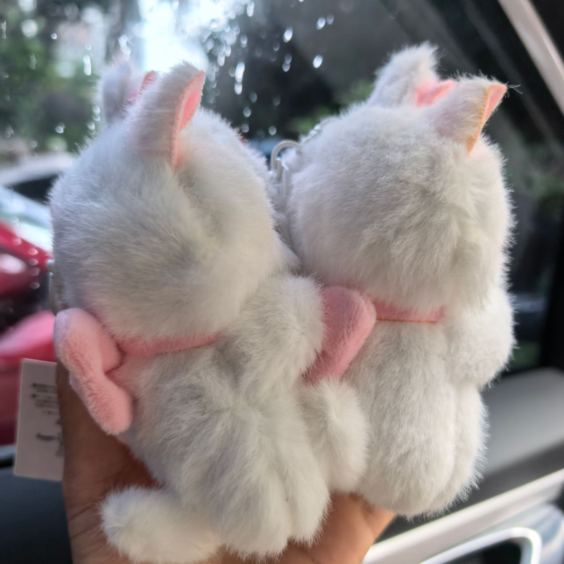 猫ぬいぐるみ ふわもこ子猫のペアキーホルダー
