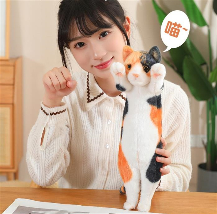 猫ぬいぐるみ 可愛い猫ちゃん抱き枕 茶色系動物人形 子供プレゼント