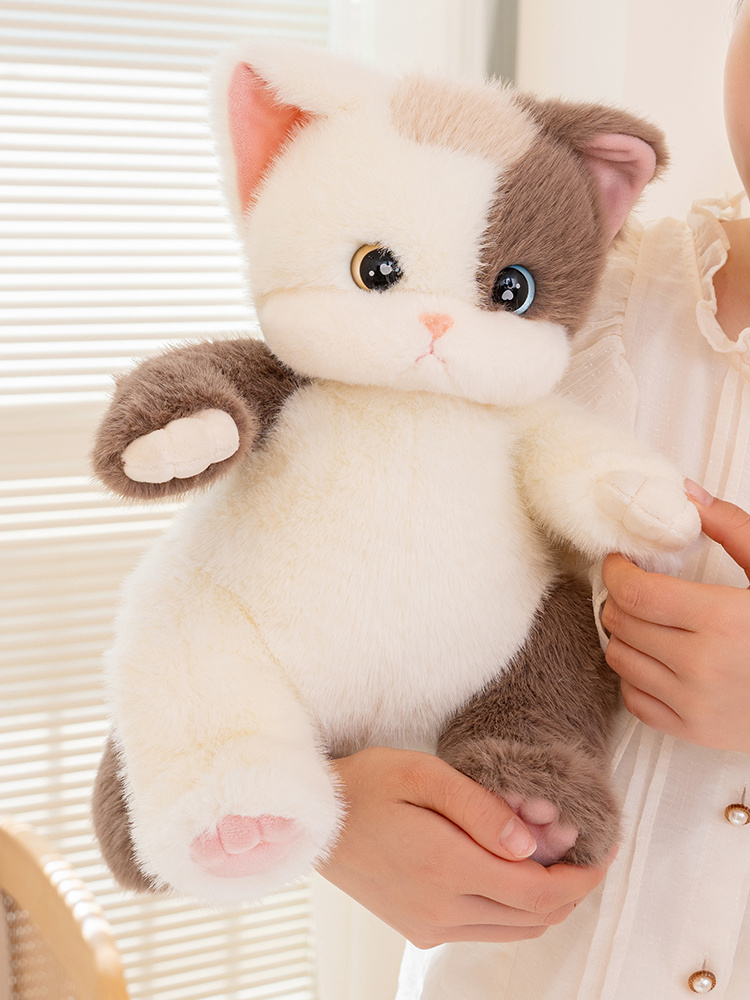 猫ぬいぐるみ ふわもち二色ネコちゃん