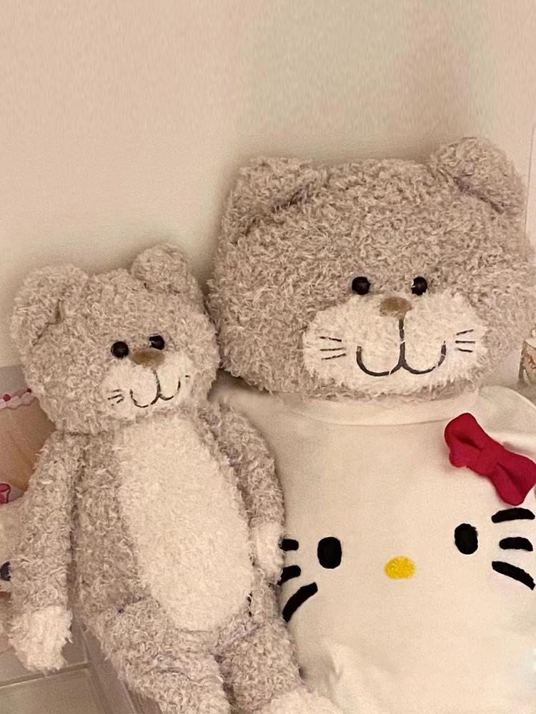 猫ぬいぐるみ ふわふわもこもこ大型猫ぬいぐるみ
