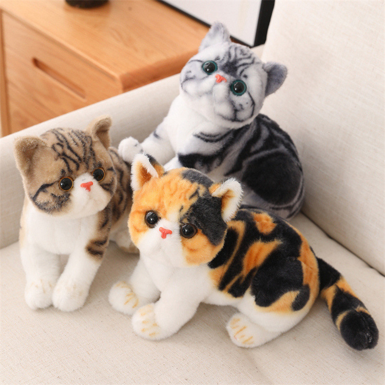 猫ぬいぐるみ グレー系かわいい猫抱き枕ぬいぐるみ子供癒し玩具