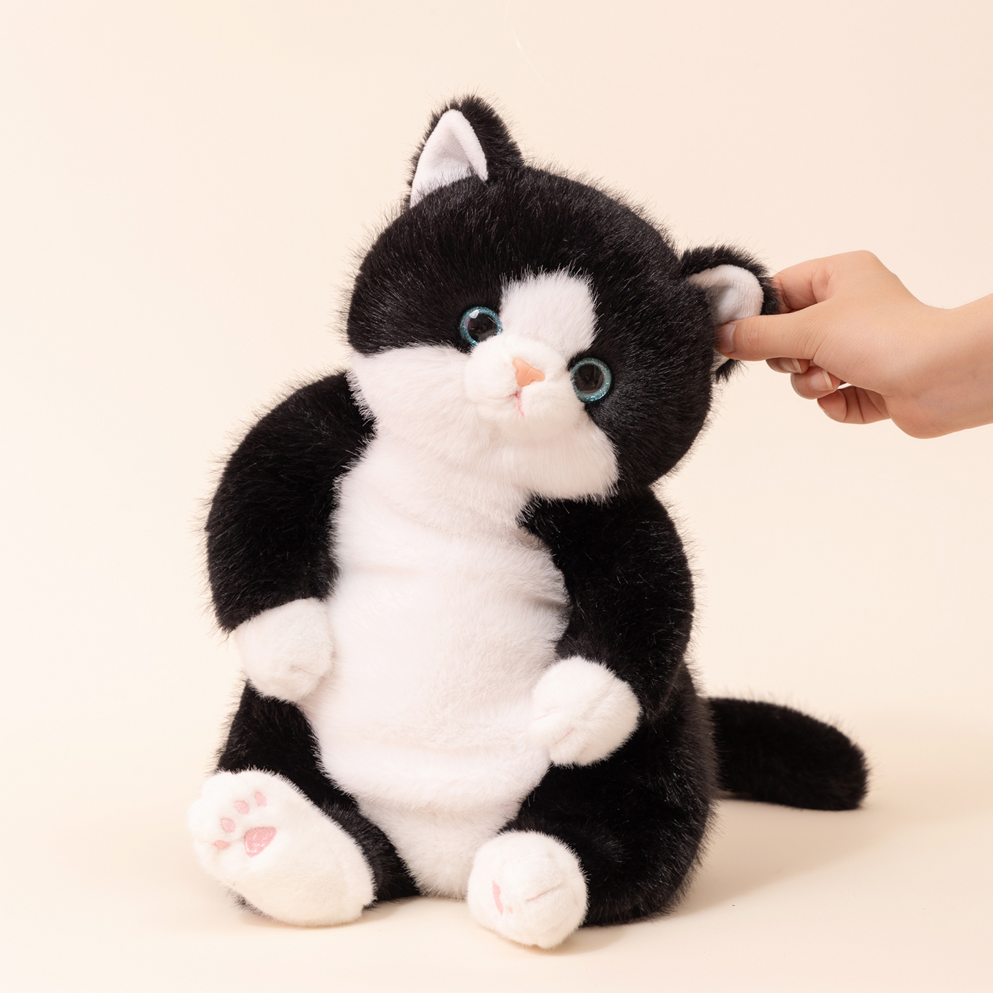 猫ぬいぐるみ 　白黒ぬいぐるみ