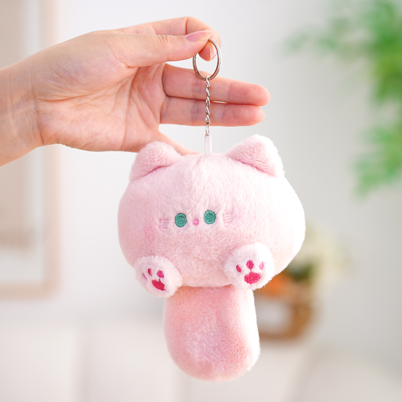 猫ぬいぐるみ ふわもち猫まるキーホルダー