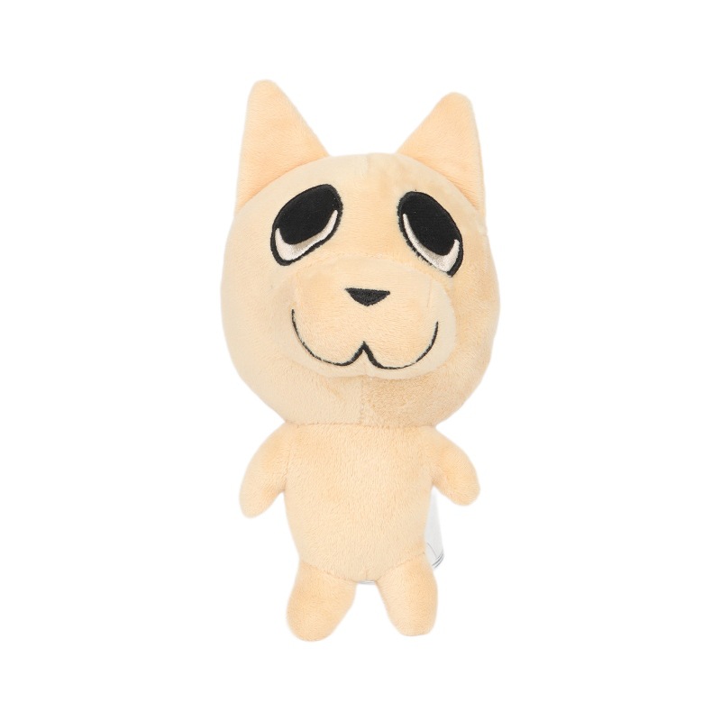 猫ぬいぐるみ お魚を抱えたほんわか笑顔の白猫ぬいぐるみ