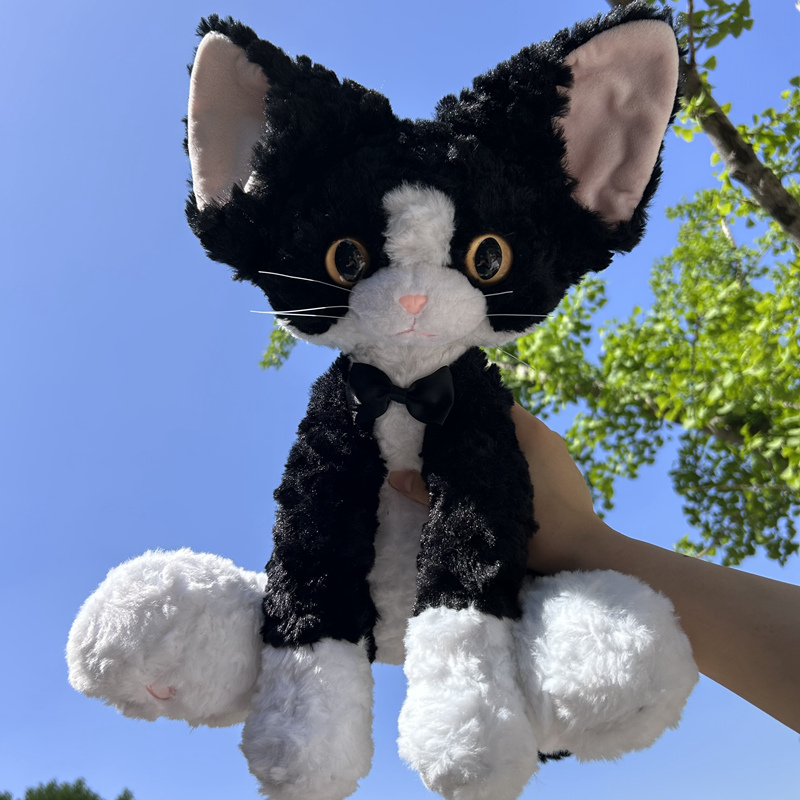 猫ぬいぐるみ 紳士の蝶ネクタイ子猫ぬいぐるみ
