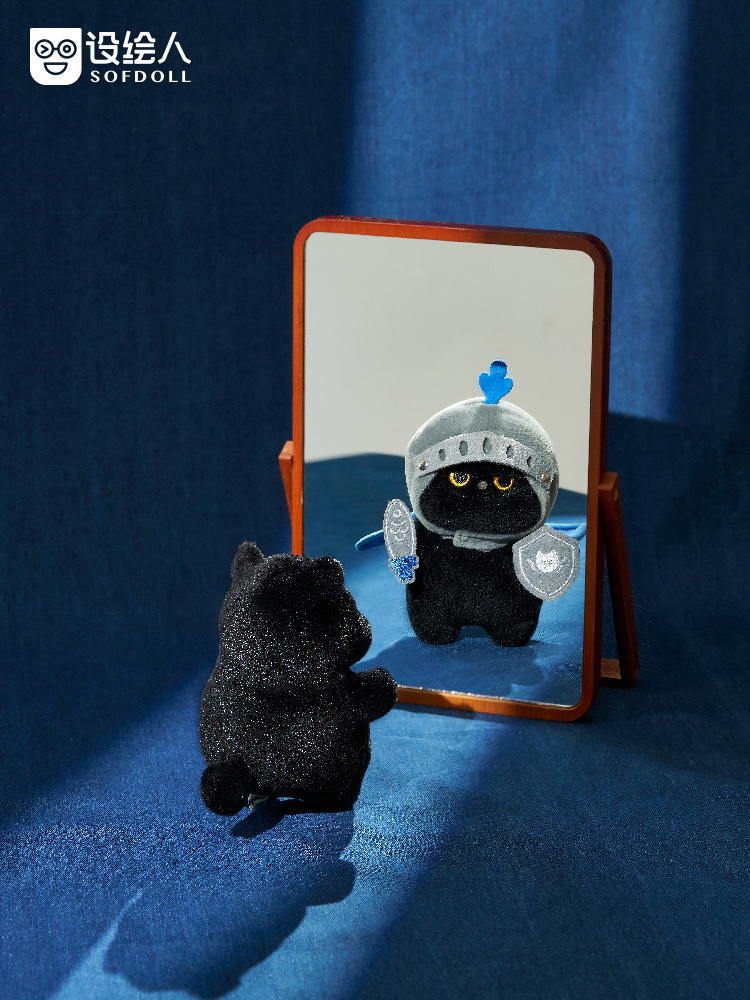 猫ぬいぐるみ 騎士猫ぬいぐるみ親子セット剣と盾付き