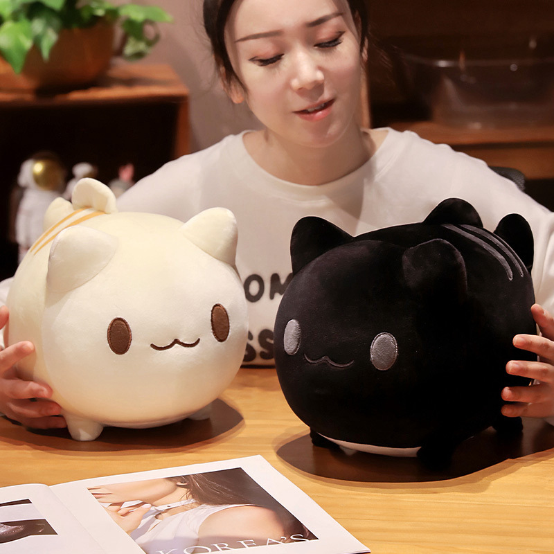 猫ぬいぐるみ まんまる幸せ猫さん