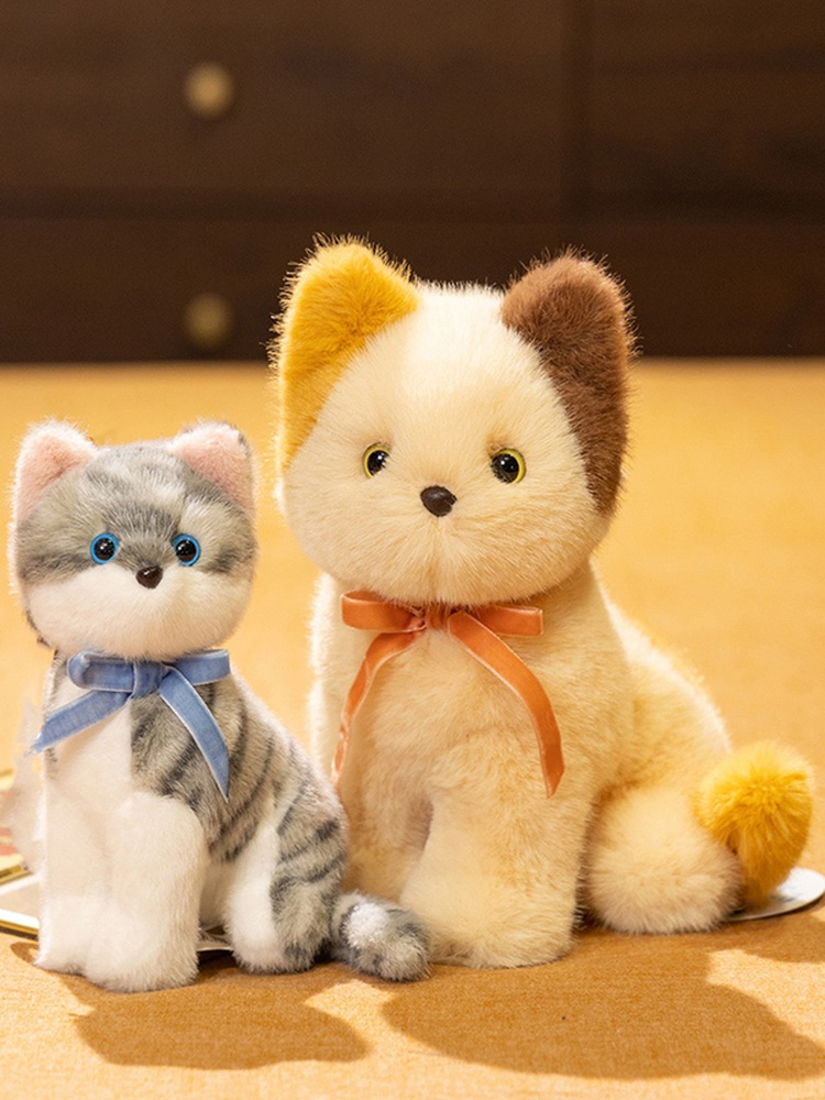 猫ぬいぐるみ ミックス耳のふわもふ子ねこ