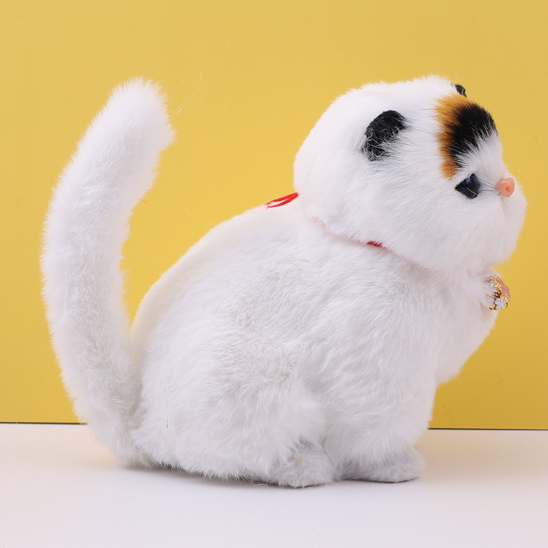 猫ぬいぐるみ 華やか鈴付き三毛猫ぬいぐるみ