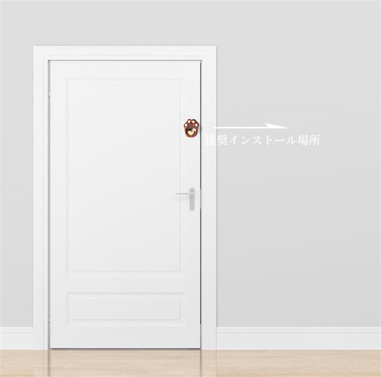 猫グッズ 猫肉球風鈴 木製玄関チャイム 爪切りグッズ収納付き