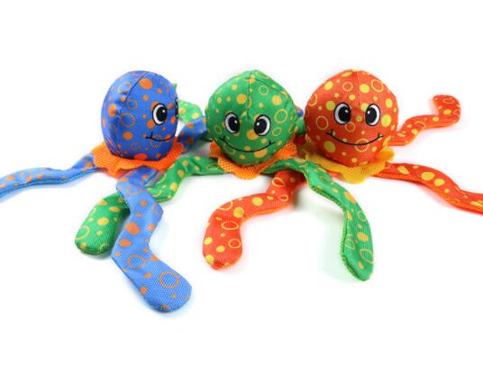 猫グッズ 運動不足解消グッズ 猫用タコ型ぬいぐるみ音鳴りおもちゃ