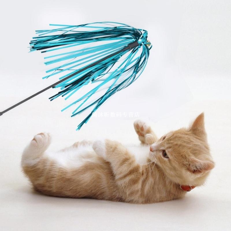 猫グッズ 運動不足解消グッズ ふわふわ飾り猫じゃらし棒