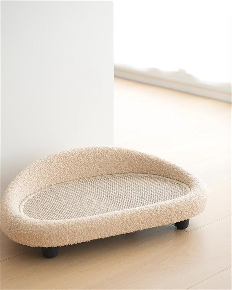 猫グッズ 防災対応猫用爪とぎマット付きソファーベッド