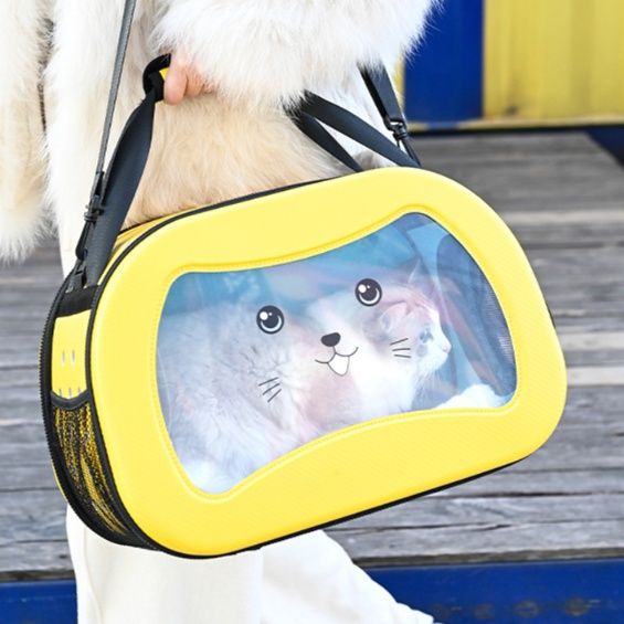 猫グッズ 防災グッズ おでかけ安心 猫用透明窓付き避難キャリー