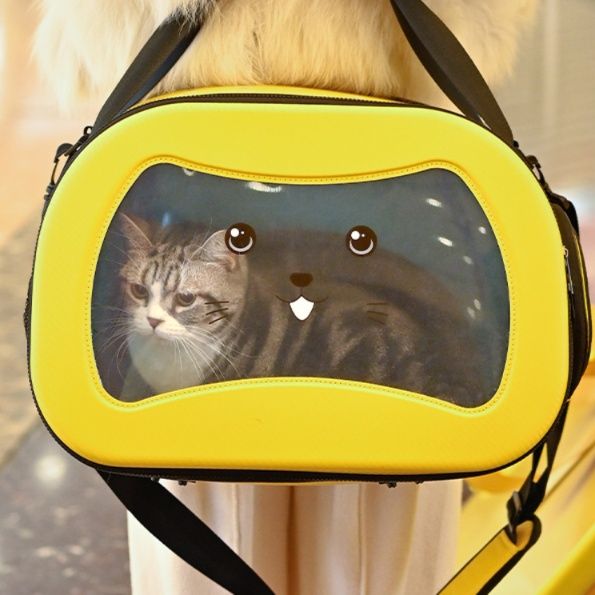 猫グッズ 防災グッズ おでかけ安心 猫用透明窓付き避難キャリー