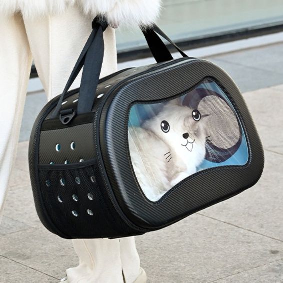 猫グッズ 防災グッズ おでかけ安心 猫用透明窓付き避難キャリー